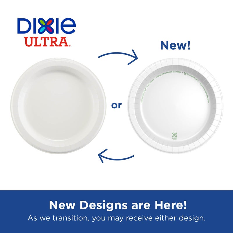 Georgia-Pacific Dixie Ultra 10 1/16 Inch Heavy-Weight Paper Plates, White, 500 Count, Bulk Case, 4 Packs/125 Count Per Pack, SXP10W - Image 2